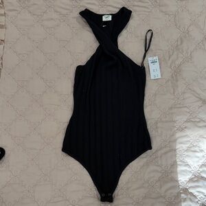 Abercrombie & Fitch Black Ribbed Bodysuit